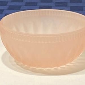 Vintage Pink Depression 2 1/4” Candy/Nut Dish Diamond Design With Indent Design